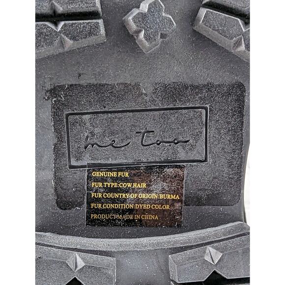 Me‎ Too Genuine Leather Santos Combat Boots Camo Suede 7M Memory Foam Padded - Picture 13 of 16